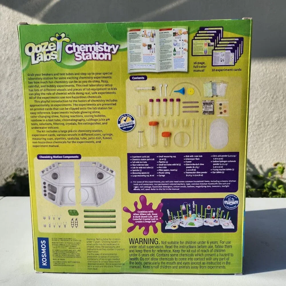 Thames & Kosmos Ooze Labs Chemistry Station Science Experiment Kit STEM Toy 20 N